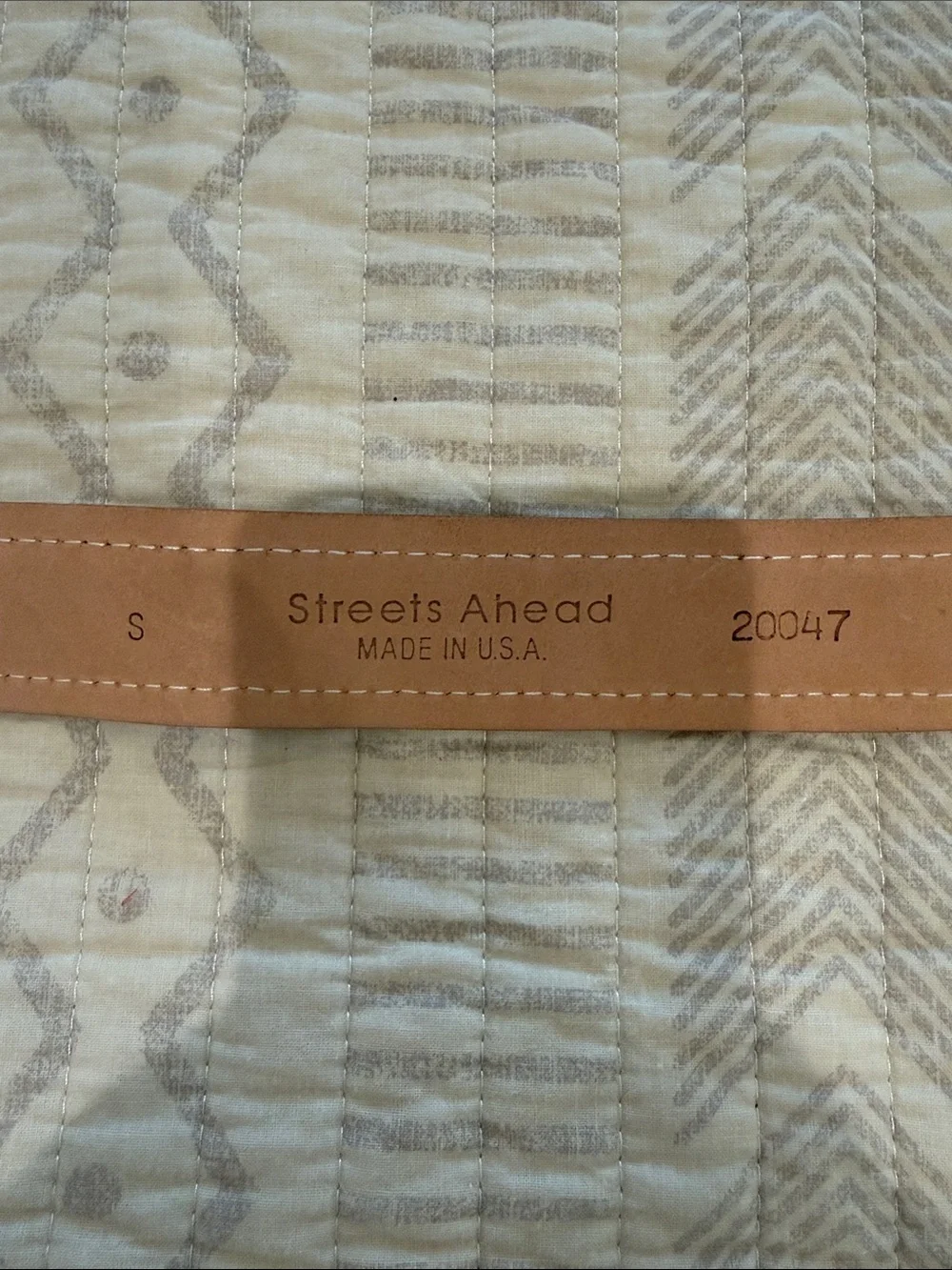 Streets Ahead Tan Leather / Hide Belt with Distressed Turquoise Buckle
